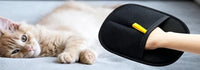 Un chaton roux allongé à côté du gant